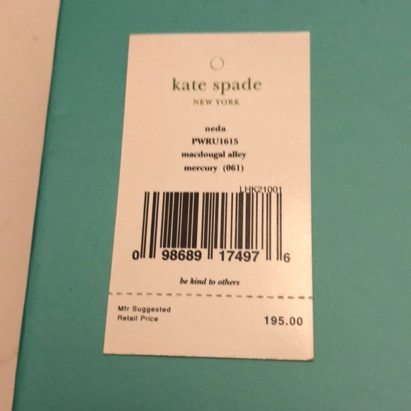 Gunmetal metallic leather wallet by Kate Spade - Picture 2 of 3